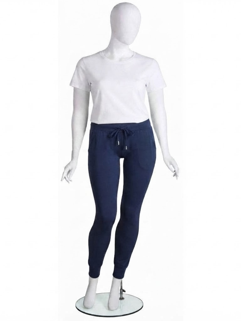 Navy Blue Athleisure Joggers Size S Drawstring Activewear Pants